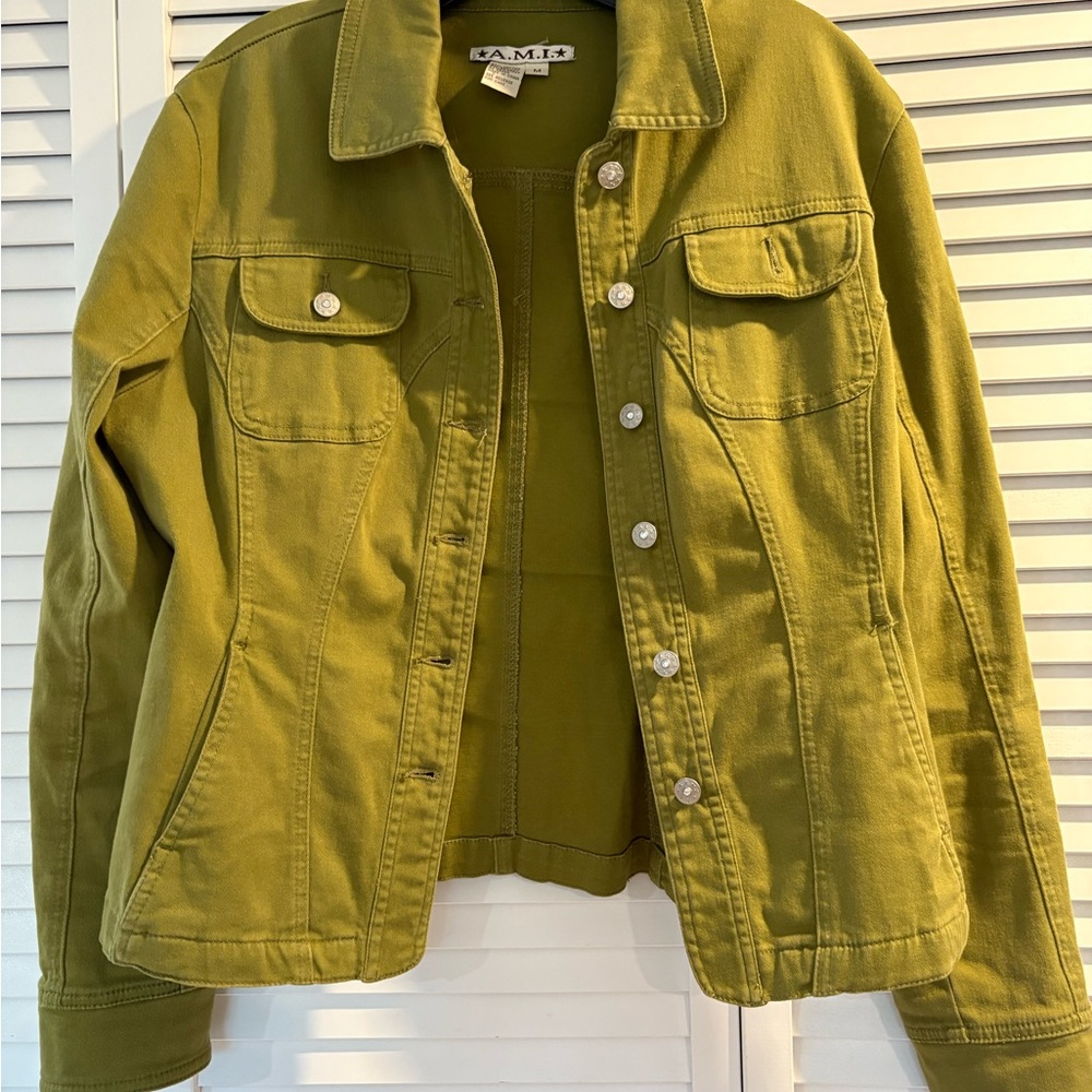Olive Green Button-Up Jacket - image 1